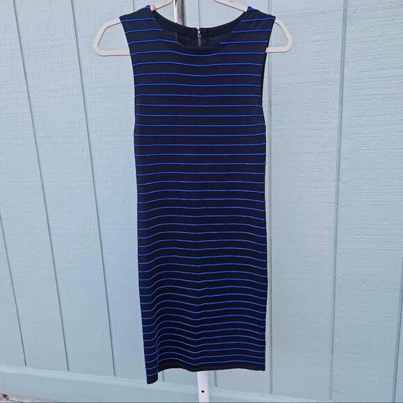 Alice + Olivia Blue Striped Sleeveless Versitile Mini Dress. Small - Picture 1 of 8